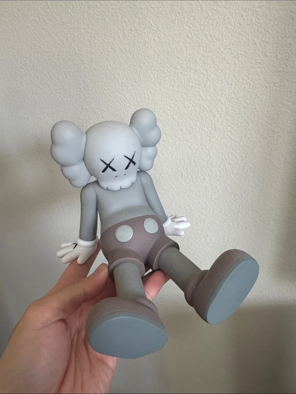 Gray KAWS-Inspired Plush Figure Toy - Collectible Kids Toy